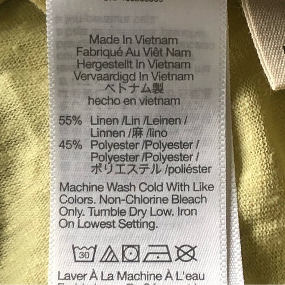 Madewell Linen Blend Muscle Tank Yellow XXL - Picture 7 of 10